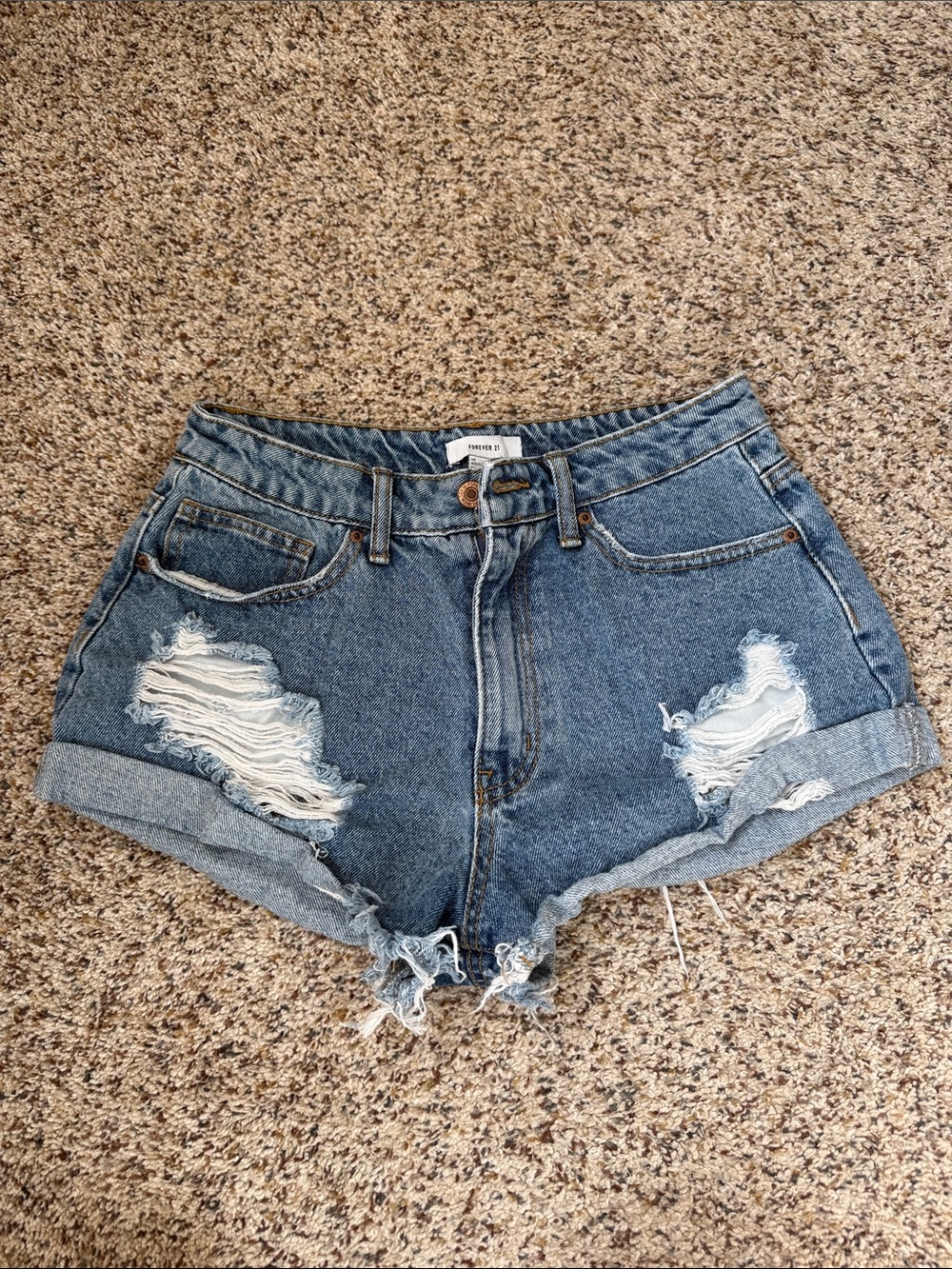 Forever 21 Distressed Denim Shorts